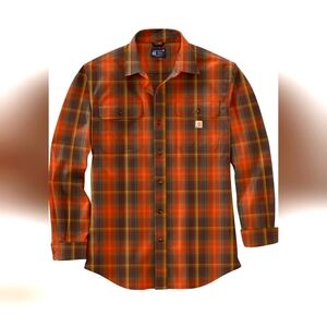 Carhartt loose fit heavyweight plaid flannel shirt men's size large